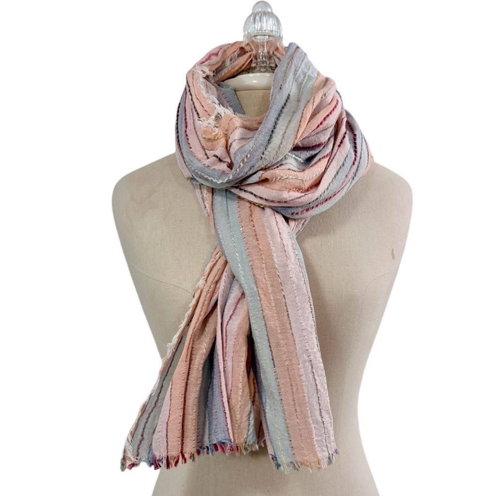 Multicolor Woven Details Scarf